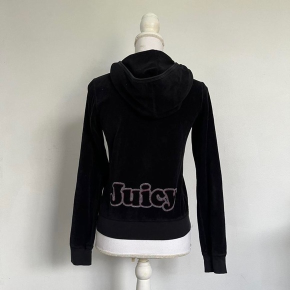 Juicy Couture Black Velour Jacket - Picture 1 of 3